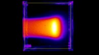 An optical image of plastic scintillator during irradiation of 73.9-MeV/c positive muons. Image credit: Yamamoto et al., doi: 10.1038/s41598-020-76652-8.