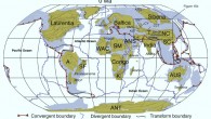 Distribution of Earth’s continental crust, ocean basins and plate boundaries in the plate model at present day. Tan polygons are areas of continental lithosphere in the Neoproterozoic, blue polygons are areas of present-day continental lithosphere. Abbreviations: A - Amazonia; Ant - Antarctica; AUS - Australia; BP - Borborema Province; CCT - Chinese Central Tianshan; Cu - Cuyania; CY - Chu Yili; K - Kalahari; KMT - Krygyz Middle Tianshan; KNT - Krygyz North Tianshan; KST - Krygyz South Tianshan; N-B - Nigeria-Benin; NC - North China; P - Paranapanema; ANS - Arabian Nubian Shield; Qa - Qaidam; Qi - Qilian; RDLP - Rio de la Plata; SC - South China; SM - Sahara Metacraton; T - Tarim; WAC - West African Craton. Image credit: Merdith et al., doi: 10.1016/j.earscirev.2020.103477.
