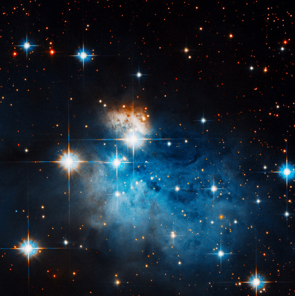 This Hubble image shows a small part of Caldwell 99, a dark nebula located 600 light-years away in the southern constellation of Crux. Image credit: NASA / ESA / R. Sahai, NASA’s Jet Propulsion Laboratory / Gladys Kober, NASA & Catholic University of America.