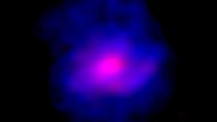 The starburst galaxy ALESS 073.1 is seen as it was about 1.2 billion years after the Big Bang. Image credit: Cardiff University.