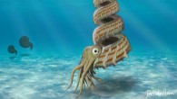 Life reconstruction of Yezoceras elegans. Image credit: Daisuke Aiba.