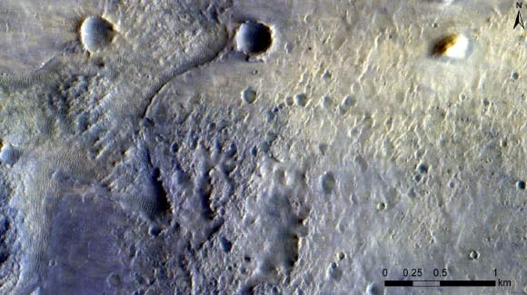 TGO spotted the Perseverance rover in Jezero Crater on Mars. Image credit: ESA / Roscosmos / CaSSIS / P. Grindrod.