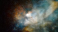 This Hubble image shows the huge nebula of material cast off by VY Canis Majoris. Image credit: NASA / ESA / Hubble / R. Humphreys, University of Minnesota / J. Olmsted, STScI.