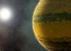An artist’s impression of the warm giant exoplanet TOI-201b and its parent star. Image credit: Sci-News.com.