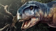 Life reconstruction of Llukalkan aliocranianus. Image credit: Jorge Blanco.