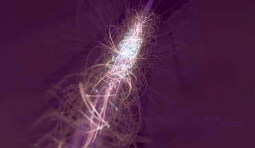 Trapped antihydrogen atoms being cooled. Image credit: Chukman So.