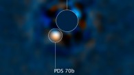 This Hubble image shows the young exoplanet PDS 70b. Image credit: Joseph DePasquale, STScI.