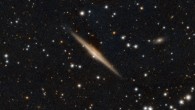 This image shows the Milky Way-like galaxy UGC 10738. Image credit: Centre de Données astronomiques de Strasbourg / SIMBAD / PanSTARRS.