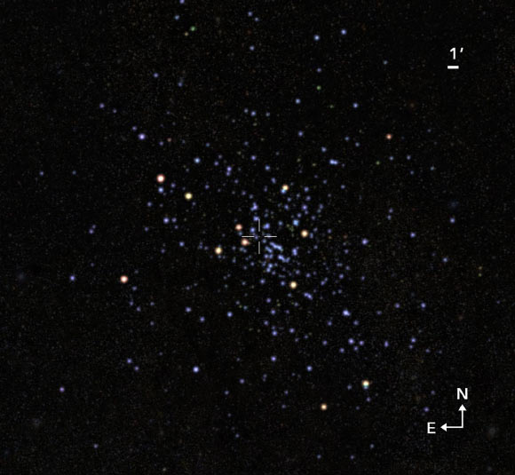 This image shows Valparaiso 1, a young open cluster located 7,500 light-years away in the constellation of Scutum. Image credit: Gabriel Pérez Díaz, SMM & IAC.