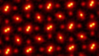 This image shows an electron ptychographic reconstruction of a praseodymium orthoscandate crystal, zoomed in 100 million times. Image credit: Chen et al., doi: 10.1126/science.abg2533.