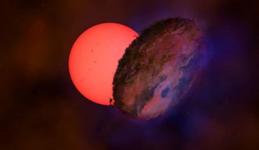 An artist’s impression of the VVV-WIT-08 binary system. Image credit: Amanda Smith, University of Cambridge.