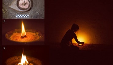 Photograph of the experiment with stone lamps: (A) the experiment before being lit; (B) the experiment after functioning for 1 min; (C) the experiment after functioning for 43 min. Image credit: Medina-Alcaide et al., doi: 10.1371/journal.pone.0250497.