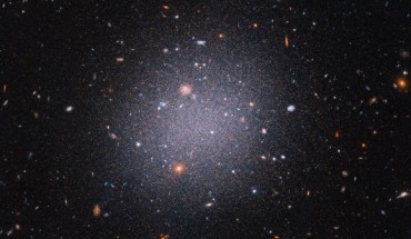 This Hubble image shows NGC 1052-DF2, an ultra-diffuse galaxy located 72 million light-years away in the constellation of Cetus. Image credit: NASA / ESA / Hubble / STScI / Zili Shen & Pieter van Dokkum, Yale University / Shany Danieli, IAS / Alyssa Pagan, STScI.