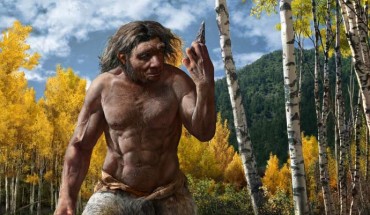 A reconstruction of Homo longi in his habitat. Image credit: Chuang Zhao.