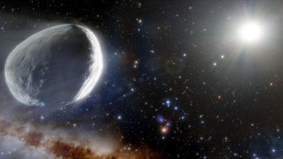 This illustration shows comet Bernardinelli-Bernstein as it might look in the outer Solar System. Image credit: NOIRLab / NSF / AURA / J. da Silva.