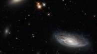 This Hubble image shows two galaxies, 2MASX J03193743+4137580 (left) and UGC 2665 (right), in the Perseus cluster. Image credit: NASA / ESA / Hubble / W. Harris / L. Shatz.