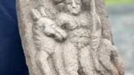The ancient sandstone relief found at Vindolanda, England. Image credit: Vindolanda Trust.