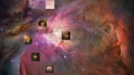 Hubble’s image of the Orion Nebula with proplyd highlights. Image credit: NASA / ESA / M. Robberto, Space Telescope Science Institute & ESA / Hubble Space Telescope Orion Treasury Project Team / L. Ricci, ESO.