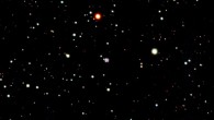 The red giant star SMSS J200322.54-114203.3 (center) in the south-eastern corner of the constellation of Aquila, close to the border with Capricornus and Sagittarius. Image credit: Da Costa / SkyMapper.