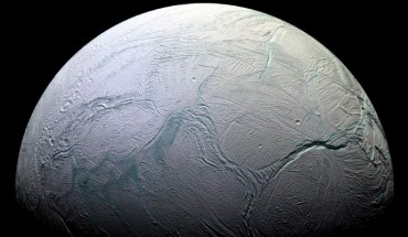NASA’s Cassini spacecraft captured this stunning mosaic of Enceladus on October 5, 2008 as the spacecraft sped away from this geologically active moon of Saturn. Image credit: NASA / JPL / Space Science Institute.