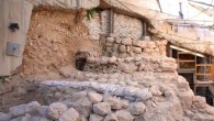The section of the First Temple-period Jerusalem’s eastern wall. Image credit: Israel Antiquities Authority.