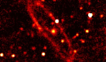 An image of the Andromeda Galaxy from the Sardinia Radio Telescope after averaging over the whole bandwidth at 6.6 GHz. Image credit: Fatigoni et al., doi: 10.1051/0004-6361/202040011.
