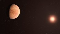 This artist’s impression shows the warm terrestrial planet L 98-59b. Image credit: M. Kornmesser / ESO.