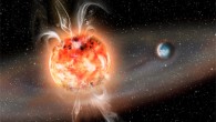 Red dwarfs flare actively and expel particles that can alter and evaporate the atmospheres of planets in their orbit. Image credit: Leibniz Institute for Astrophysics Potsdam / J. Fohlmeister.