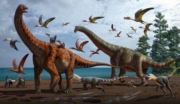 Life reconstruction of Silutitan sinensis (left) and Hamititan xinjiangensis (right). Image credit: Chuang Zhao & Xiaolin Wang.