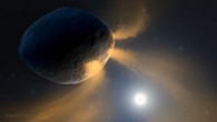 This illustration depicts the asteroid Phaethon being heated by the Sun. Image credit: NASA / JPL-Caltech / IPAC.