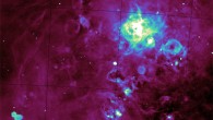 This image, captured by CSIRO’s ASKAP radio telescope, shows the Large Magellanic Cloud. Image credit: Pennock et al., doi: 10.1093/mnras/stab1858.