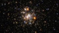 This Hubble image shows NGC 6717, a globular cluster located over 23,000 light-years away in the constellation of Sagittarius. The image is made up of observations from Hubble’s Wide Field Camera 3 (WFC3) and Advanced Camera for Surveys (ACS) in the ultraviolet, near-infrared, and optical parts of the spectrum. It is based on data obtained through five filters. The color results from assigning different hues to each monochromatic image associated with an individual filter. Image credit: NASA / ESA / Hubble / A. Sarajedini.