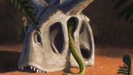 Somewhere in Gondwanaland, a snake explores the post-extinction world of the Early Paleocene epoch. Image credit: Joschua Knüppe.