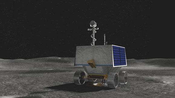 An illustration of NASA’s VIPER lunar rover. Image credit: NASA / Ames Research Center / Daniel Rutter.