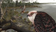 Life reconstruction of Archaehierax sylvestris. Image credit: Jacob Blokland / Taylor & Francis Online.