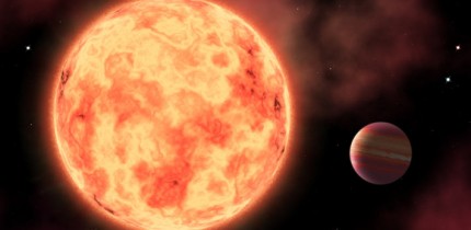 An artist’s rendition of the ultrahot Jupiter TOI-1518b and its parent star. Image credit: Sci-News.com.