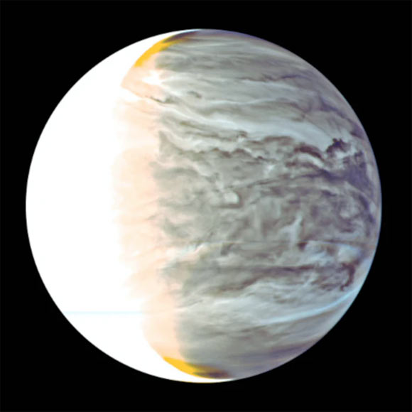 This infrared image from JAXA’s Akatsuki orbiter shows night on Venus. Image credit: ISAS / JAXA.