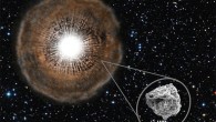 Palmerini et al. analyzed the isotopic composition of heavy neutron capture elements measured in SiC stardust grains extracted from pristine meteorites, interpreting them as the outcome of s-process nucleosynthesis occurring in the AGB stages of stars with masses between two and three solar masses and solar metallicities. Image credit: Nan Liu / Andrew Davis / NASA.