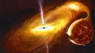 An artist’s impression of the binary system MAXI J1820+070. Image credit: John Paice.