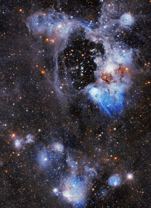 This Hubble image shows N44, an emission nebula located 170,000 light-years away in the southern constellation of Dorado. Image credit: NASA / ESA / Hubble / Ksoll et al. / Gladys Kober, NASA & Catholic University of America.