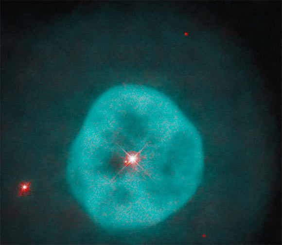 This Hubble image shows NGC 1535, a planetary nebula located 5,500-7,500 light-years away in the constellation of Eridanus. Image credit: NASA / ESA / Bond et al. / Gladys Kober, NASA & Catholic University of America.