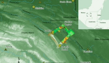 Regional map showing extent of LiDAR survey and location of Classic period Maya capitals. Image credit: Golden et al., doi: 10.3390/rs13204109.
