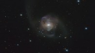 This image, taken with ESO’s VLT Survey Telescope, shows NGC 7727, a peculiar galaxy some 69 million light-years away in the constellation of Aquarius. Image credit: ESO / VST-ATLAS Team / Durham University / CASU / WFAU.