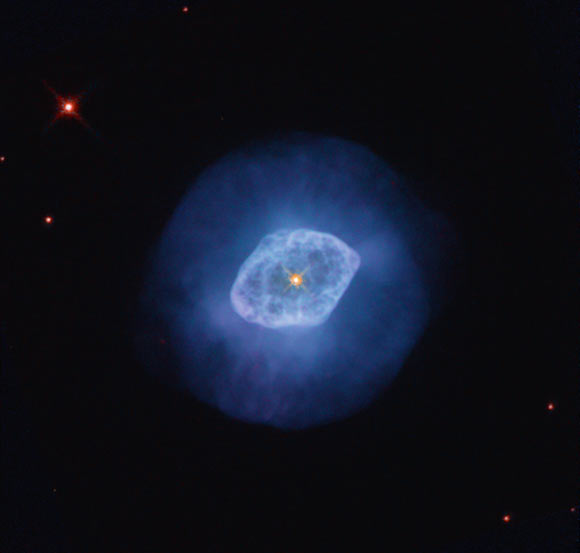 This Hubble image shows NGC 6891, a planetary nebula located 11,784 light-years away in the constellation of Delphinus. Image credit: NASA / ESA / A. Hajian, University of Waterloo / H. Bond, Pennsylvania State University / B. Balick, University of Washington / Gladys Kober, NASA & Catholic University of America.