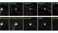 Coadded images of comet Bernardinelli-Bernstein (C/2014 UN271) from 2018 and 2020, showing coma with a sunward asymmetry; coadded images from several Kuiper Belt objects and asteroids show examples of moving objects of similar brightness that are known to have no coma. Image credit: Farnham et al., doi: 10.3847/PSJ/ac323d.