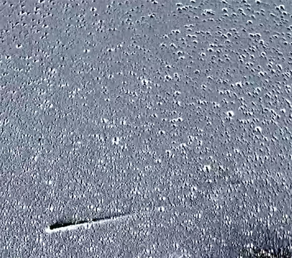 This image of the comet Leonard was captured by the HI-2 telescope aboard NASA’s STEREO-A spacecraft. Image credit: NASA / NRL / Karl Battams.