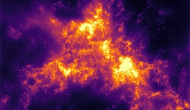 This image shows the Small Magellanic Cloud, a dwarf galaxy that is a satellite of our Milky Way Galaxy. Image credit: Pingel et al., arXiv: 2111.05339.