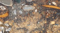 Surface of a section of undisturbed block of sediment from Denisova Cave. Image credit: Mike Morley / Flinders University.