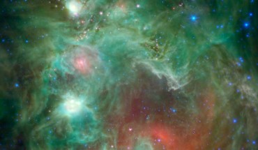 This Spitzer image shows the star-forming region NGC 2174. Image credit: NASA / JPL-Caltech.