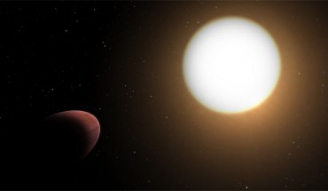 WASP-103b has been deformed by the strong tidal forces between the planet and its host star. Image credit: ESA.